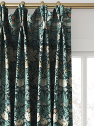William Morris At Home Strawberry Thief Velvet Made to Measure Curtains or Roman Blind, Indigo - thumbnail 4