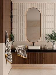 Ted Baker Geo Stripe Towels, Gold - thumbnail 2