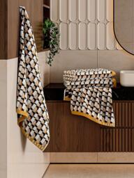 Ted Baker Geo Stripe Towels, Gold - thumbnail 3