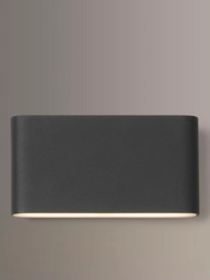 John Lewis Olbia LED Outdoor Wall Light, Charcoal - thumbnail 1