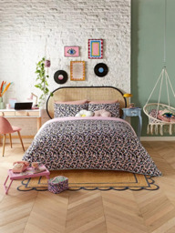 Eleanor Bowmer x Night Lark® Leopard Coverless Duvet & Pillowcase Set, 10.5 Tog, Multi - thumbnail 1