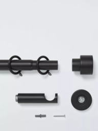 John Lewis Extendable Metal Curtain Pole Kit with Stud Finial, Dia.28mm - thumbnail 2