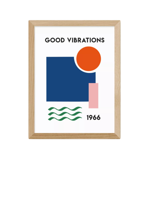 EAST END PRINTS Fan Club 'Good Vibrations' Framed Print