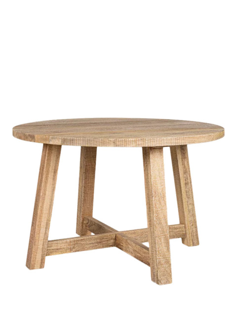 Nkuku Indali 4 Seater Round Dining Table, Natural - image 1