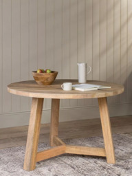 Nkuku Indali 4 Seater Round Dining Table, Natural - thumbnail 2