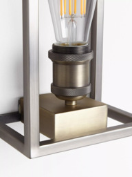 John Lewis Boundary Wall Light, Brass/Pewter - thumbnail 5