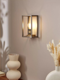 John Lewis Boundary Wall Light, Brass/Pewter - thumbnail 2