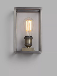 John Lewis Boundary Wall Light, Brass/Pewter - thumbnail 1