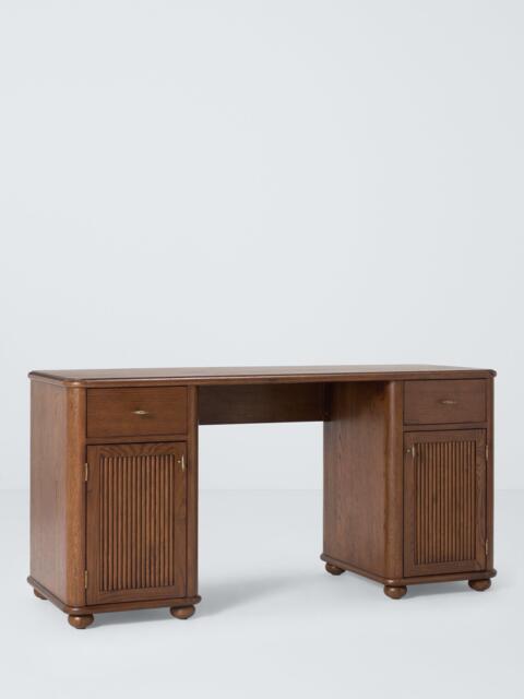 John Lewis Elder 2 Door, 2 Drawer Desk, Walnut Finish - image 1