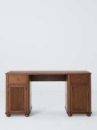 John Lewis Elder 2 Door, 2 Drawer Desk, Walnut Finish - thumbnail 2