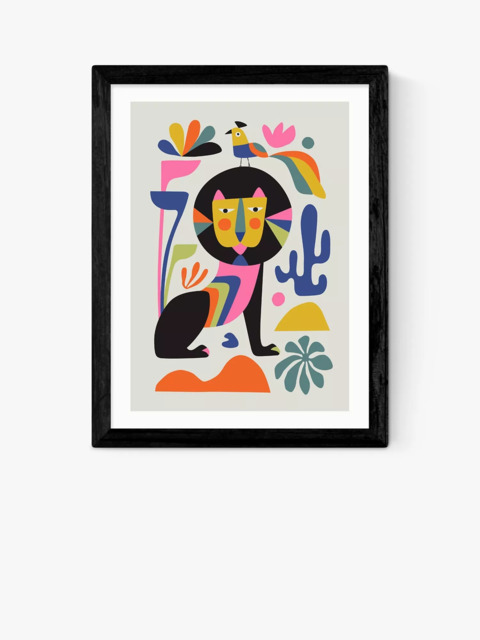 EAST END PRINTS Rachel Lee 'Black Lion' Framed Print - image 1
