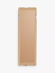 John Lewis Slim Solid Oak Wood Hall Mirror, 140 x 43cm - thumbnail 4
