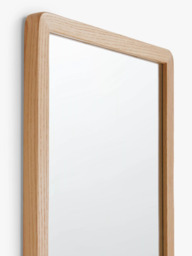 John Lewis Slim Solid Oak Wood Hall Mirror, 140 x 43cm - thumbnail 3