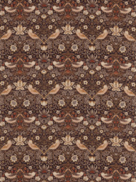 Morris & Co. Strawberry Thief Made to Measure Curtains or Roman Blind, Grape/Gold