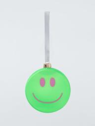 John Lewis The Enthusiast Smiley Face Bauble, Green/Gold