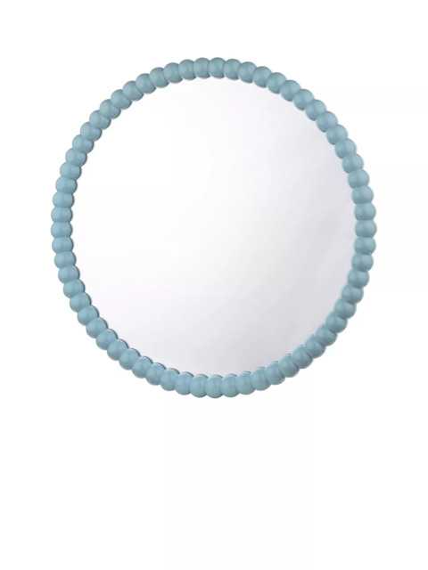 Där Ruan Bobbin Round Wood Frame Wall Mirror, 70cm - image 1