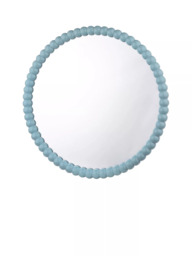 Där Ruan Bobbin Round Wood Frame Wall Mirror, 70cm - thumbnail 1