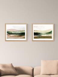 EAST END PRINTS Dan Hobday 'West Country' Framed Print, Set of 2, 43.4 x 53.4cm, Natural - thumbnail 2