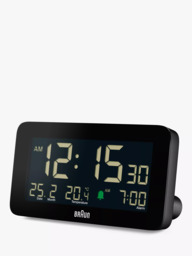 Braun BC10 LCD Digital Alarm Clock, Black - thumbnail 2