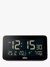 Braun BC10 LCD Digital Alarm Clock, Black - thumbnail 1