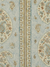 GP & J Baker Coromandel Made to Measure Curtains or Roman Blind, Blue/Sand - thumbnail 1