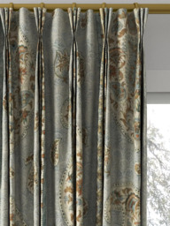 GP & J Baker Coromandel Made to Measure Curtains or Roman Blind, Blue/Sand - thumbnail 6