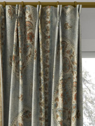GP & J Baker Coromandel Made to Measure Curtains or Roman Blind, Blue/Sand - thumbnail 4