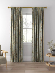 GP & J Baker Coromandel Made to Measure Curtains or Roman Blind, Blue/Sand - thumbnail 5