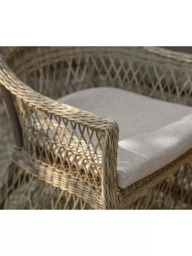 Bramblecrest RHS Rosemoor 2-Seater Round Garden Bistro Table & Chairs Set, Latte - thumbnail 3