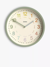 Jones Clocks Kids' Analogue Wall Clock, 25cm - thumbnail 1