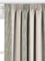 John Lewis Denver Stripe Made to Measure Curtains or Roman Blind, Myrtle Green - thumbnail 2