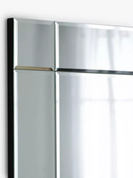 Yearn Oxford Bevelled Glass Rectangular Wall Mirror, 100 x 70cm, Clear - thumbnail 2
