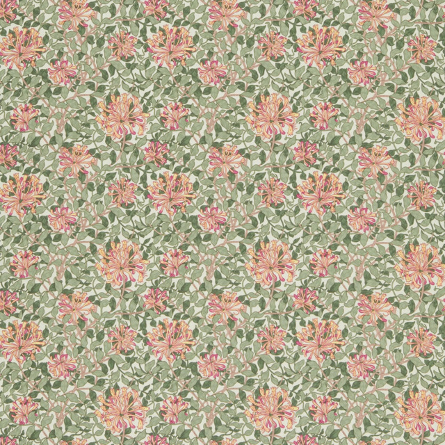 Morris & Co. Honeysuckle Made to Measure Curtains or Roman Blind, Chalk/Yellow - image 1