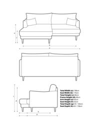 John Lewis Fika Compact 3 Seater LHF Chaise End Sofa, Light Leg, Chunky Chenille Natural - thumbnail 2