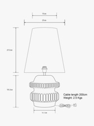 John Lewis Pecan Reactive Table Lamp - thumbnail 6
