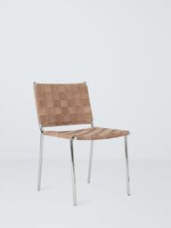 John Lewis Woven Suede Dining Chair, Brown