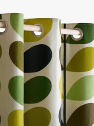 Orla Kiely Multi Stem Pair Lined Eyelet Curtains, Fern-ochre - thumbnail 2