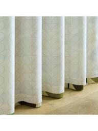 Orla Kiely Multi Stem Pair Lined Eyelet Curtains, Fern-ochre - thumbnail 3