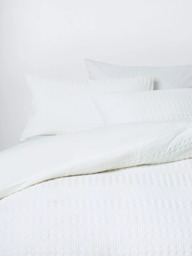 John Lewis Large Waffle Stripe Duvet Cover Set - thumbnail 1