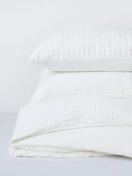 John Lewis Large Waffle Stripe Duvet Cover Set - thumbnail 6