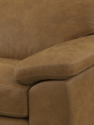John Lewis Camden LHF Chaise End Leather Sofa Bed, Dark Leg - thumbnail 6