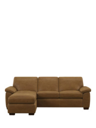 John Lewis Camden LHF Chaise End Leather Sofa Bed, Dark Leg - thumbnail 5