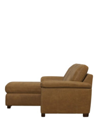 John Lewis Camden LHF Chaise End Leather Sofa Bed, Dark Leg - thumbnail 3