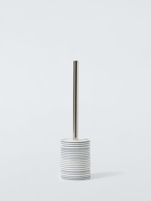 John Lewis Fine Stripe Toilet Brush and Holder, Navy - image 1
