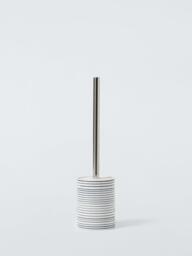 John Lewis Fine Stripe Toilet Brush and Holder, Navy - thumbnail 1
