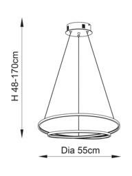 Bay Lighting Marcella Pendant Ceiling Light, Gold - thumbnail 6