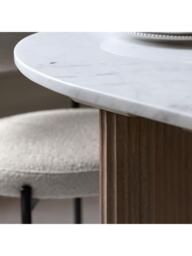 Gallery Direct Marmo Marble Top Oval Dining Table - thumbnail 4