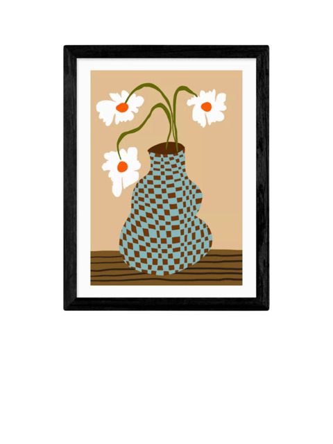 EAST END PRINTS Miho Art Studio 'Party Floral Pottery' Framed Print - image 1