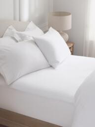 John Lewis Egyptian Cotton Sateen 1000 Thread Count Deep Fitted Sheet, White - thumbnail 3