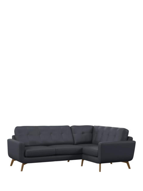 John Lewis Barbican RHF Corner End Leather Sofa, Light Leg - image 1